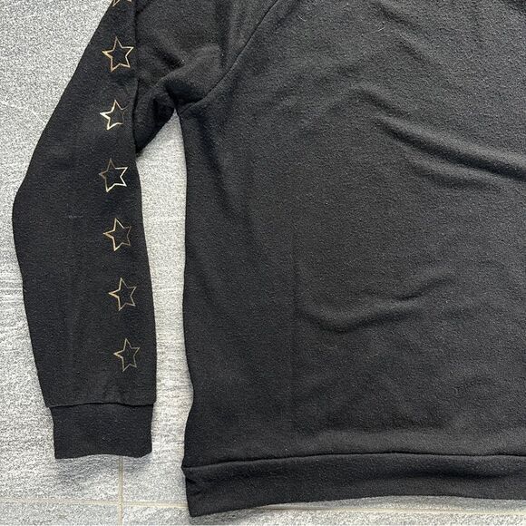 EUC Michael Lauren Long Sleeve Black w/ Gold Stars Pullover Crewneck Sweater S - Picture 9 of 13